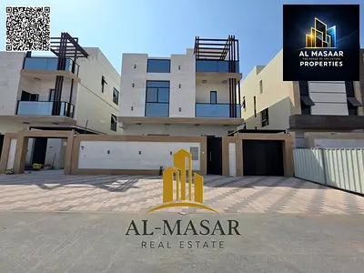Luxury villa with private pool in one of Ajman's most prestigious areas, prime location close to all amenities, including electricity, water, and air