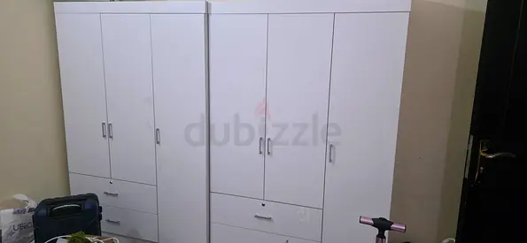 Spacious White Wardrobe with Drawers
