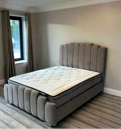 Queen Size Elegant Design Premium Valvet Fabric Bedframe,Hydraulic Storage Can be Installed