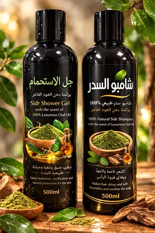 Organic Shampoo and shower gel sidr  2 bottle