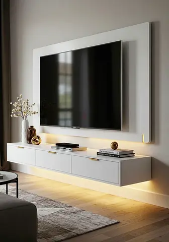 Modern Wall-Mounted Entertainment Center