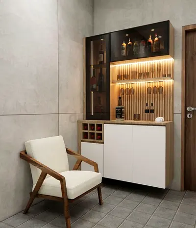 Modern Bar Table with Storage