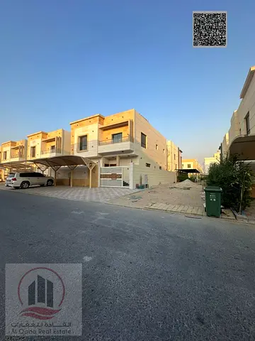 For sale villa in Ajman Al Yasmeen 5 master rooms, a council, a hall and a maid's room Free ownership for all nationalities and the possibility of ban