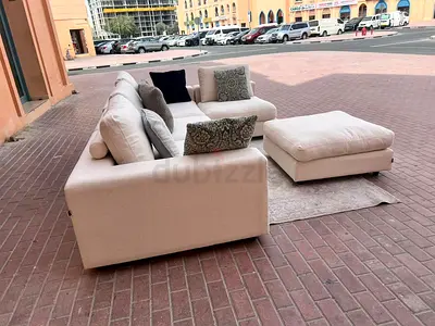 Selling Marina Home Modern Corner feather 🪶filled L Shape Sofa with footstools
