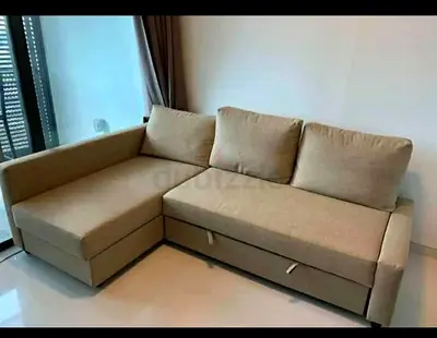Modern Grey Corner Sofa Bed – Comfortable Seating with Storage Box.