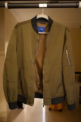 Zara Real Stylish Olive Green Bomber Jacket (negotiable)