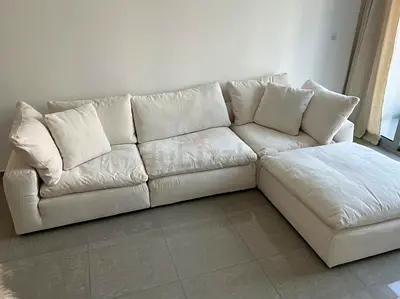 Marian Home Ferther Filled Sofa with footstool