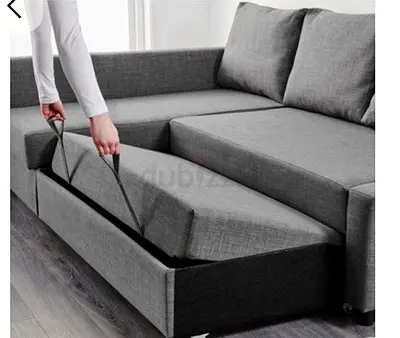 Gray Sectional Sofa with Storage