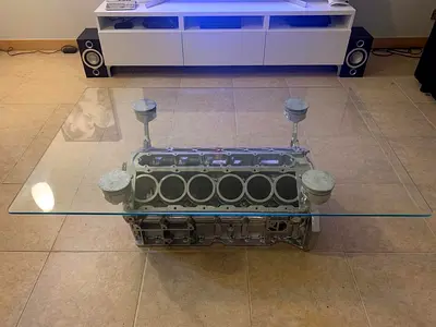 V12 Engine Coffee Table - Mercedes Benz / BMW Options Available