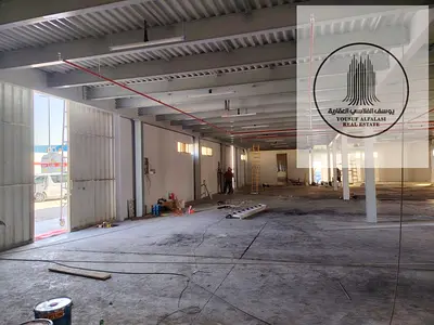 Storage Warehouse for Rent 10390 Sqft Mezzanine 22 kW Al Sajaa Industrial