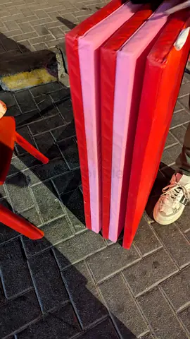 Red Folding Mats for Gym and Fitness