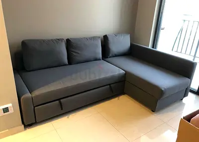 L shape sofa bed with storage Ikea model FRITHEN