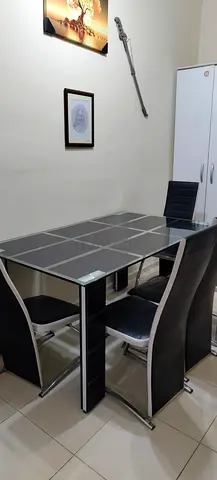 Modern Glass Dining Table Set