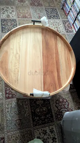 Round Wooden Serving Tray