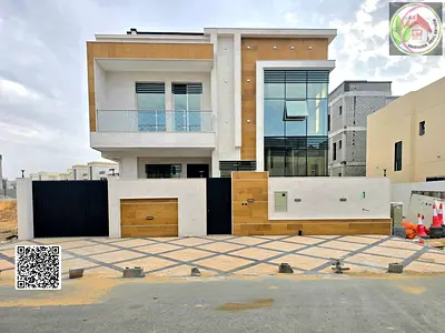 Villa for sale on a corner lot, turnkey delivery 🔑 including electricity, water, central air conditioning, and registration fees.