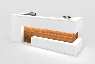 Minimalist Modern L-Shaped Reception Desk