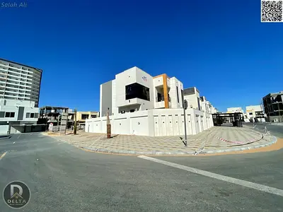 للبيع فيلا كورنر 5 غرف زاوية سوبر ديلوكس أرضي و اول للبيع في 📍الحليو عجمان مقابل برج فام _ تملك حر