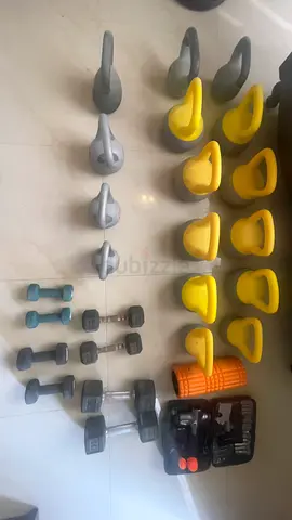 Various Exercise Weights and Equipment for Home Workouts