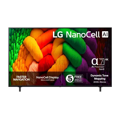 LG 50 Nano Cell Smart TV - 4K, 50NANO81