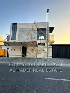 Modern Villa for Rent in Al Hoshi Sharjah Second Tenant 4 Master Bedrooms Private Garden Waterfall P