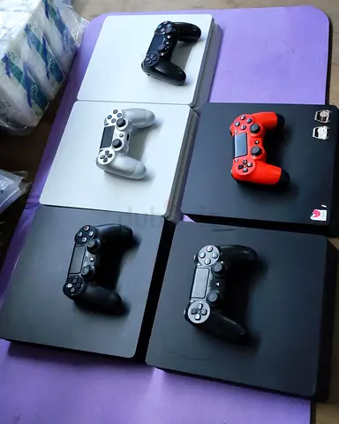 PlayStation Consoles with Controllers