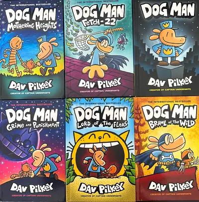 Dog Man Comic Books Set of 6 Hardcover