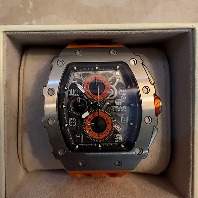 Tsar Bomba Chronograph Watch – Sapphire Glass – Stainless Steel – Like New with Box