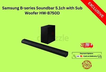 Samsung B-series Soundbar 5.1ch with Sub Woofer HW-B750D-FREE Delivery-Warranty