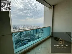 3 bedrooms and a living room in Ajman One Towers, Al Rashidiya 3, with a balcony, sea view, 5 bathro