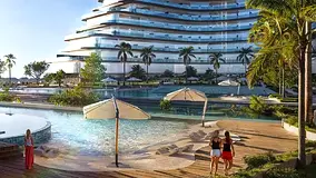 Furnished Studio | Binghatti Flare Tower 2 | Skyline &amp; Pool View