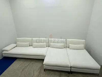 Rochebobois white color lshape sofa