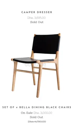 Modern Set of 4 Bella Dining Black Chairs and 2 stool bar