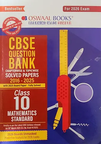 Oswaal CBSE Question Bank Chapterwise and Topicwise SOLVED PAPERS Class 10 Mathematics (Standard)