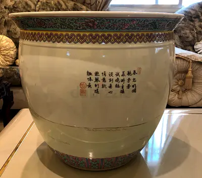Chinese Antique Floral vase planters