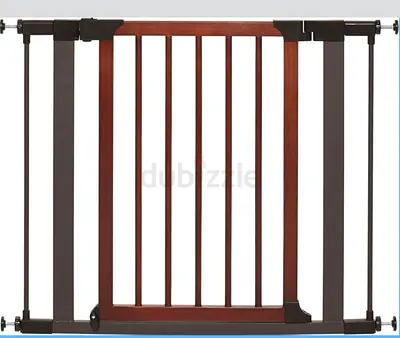 For Sale Tall Steel Wood Graphite Gate for Pet Gate, child safety, Grey/Brown.