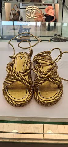 Stylish Gold Rope Sandals