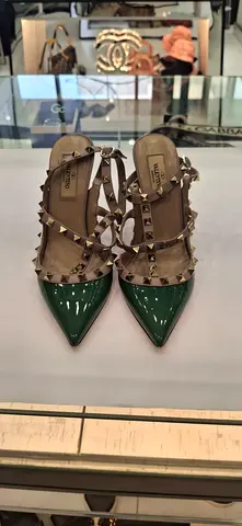 Valentino Green and Beige High Heels