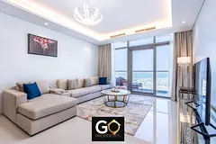 High-Floor 2BR | Sea &amp; Burj View | Furnished Apartment