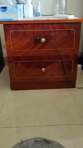 Two Solid Wooden Nightstand with Drawers