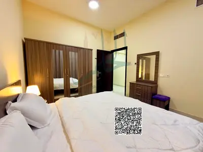 شقه للايجار الشهري مفروشه بالروضه 1 عجمان