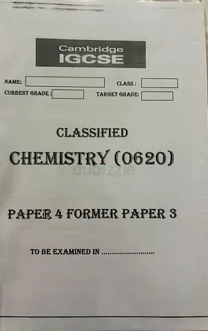 Cambridge IGCSE Chemistry (0620) Paper 4 Classified Past Paper Booklet - 580 Pages