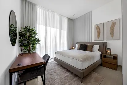 Chic 1BR Retreat w/ Private Pool & Balcony in JVC