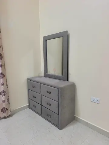 Brand new velvet Stylish Gray Dresser with Mirror