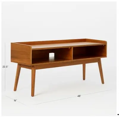 West Elm Mid-Century Modern Wooden TV Media Console Table Unit