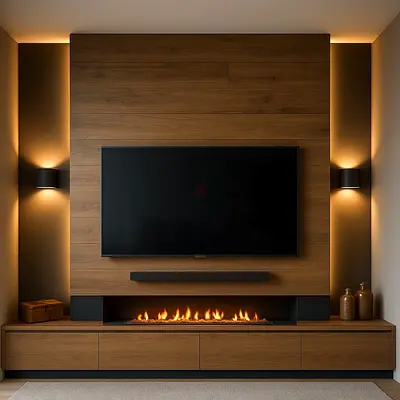Modern Entertainment System with Wall Mount