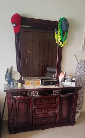 Elegant Wooden Dresser with Mirror