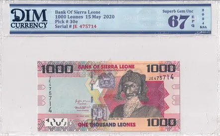 Sierra Leone Banknote 1000 Leones DIM 40 AED