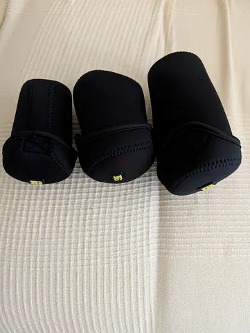 Set of 3 Ruggard Fold-Over Neoprene Lens Pouches