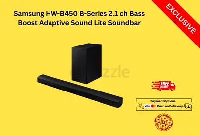 Samsung HW-B450 B-Series 2.1 ch Bass Boost Adaptive Sound Lite Soundbar-FREEDelivery-Warranty