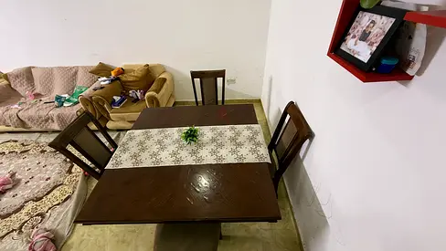 Wooden Dining Table with Chairs